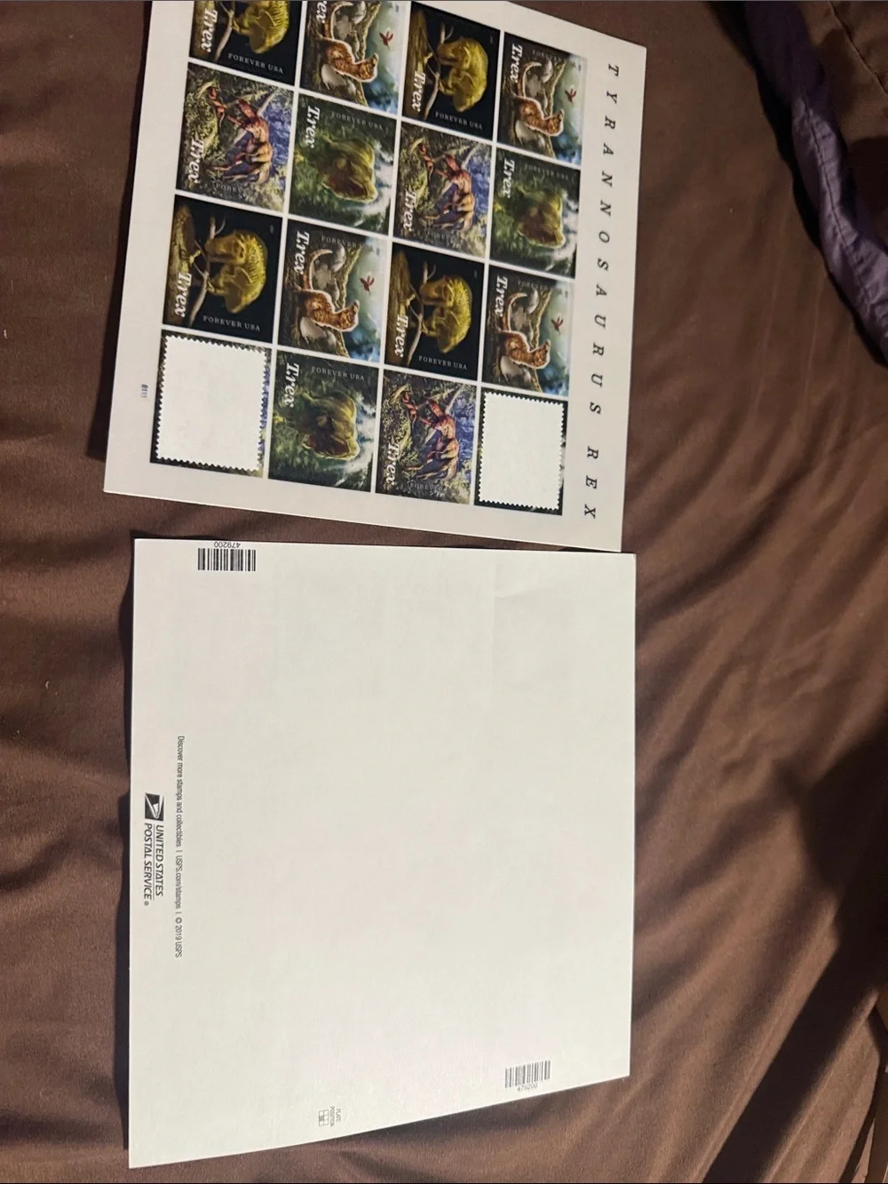 USPS Tyrannosaurus Rex Forever Stamp Sheets‎ Dinosaur Collectible Lot 2019